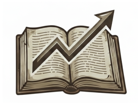 Старинная книга с графиком роста