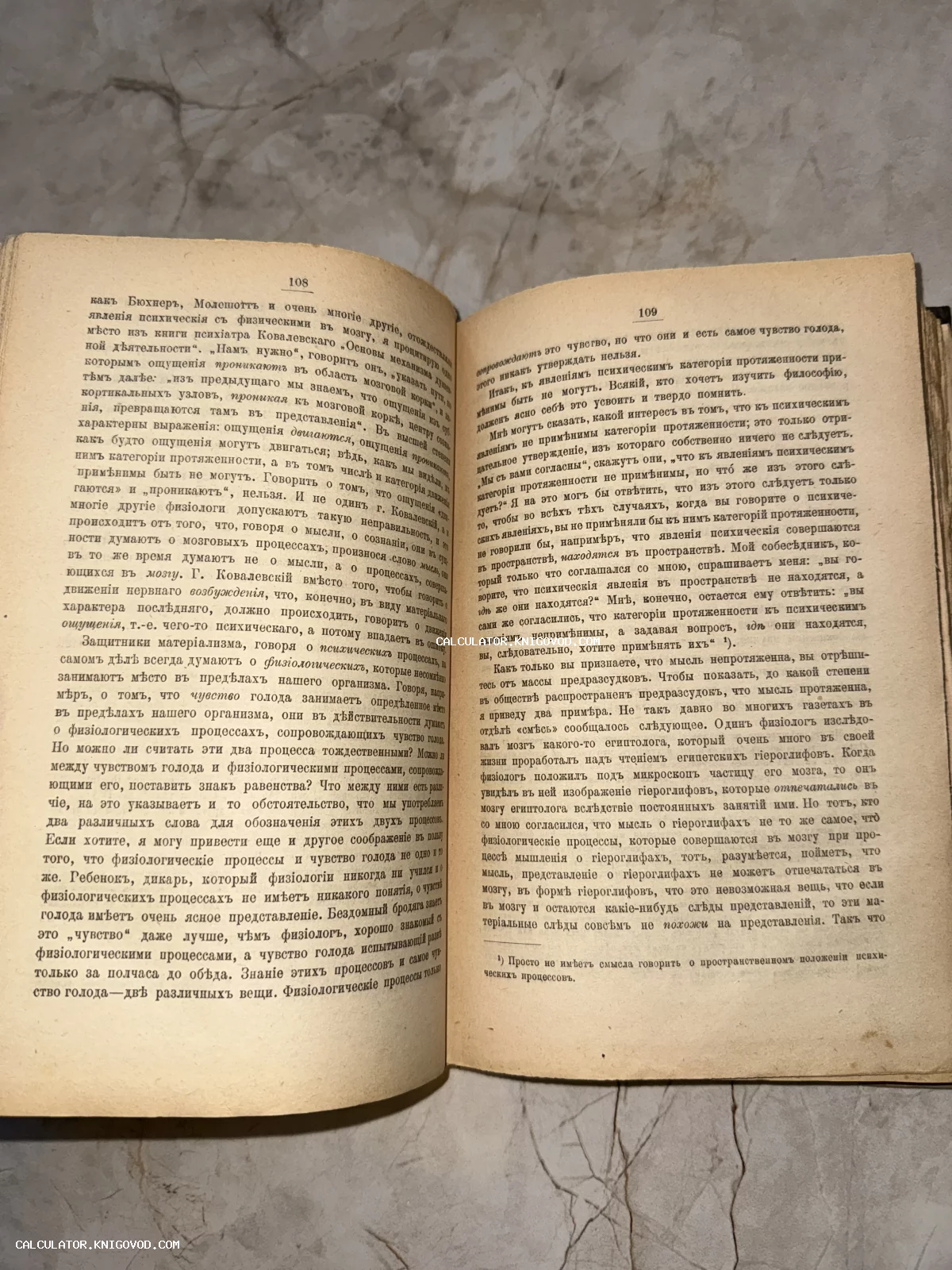 Разворот старинной книги с текстом на дореволюционном русском языке, страницы 108 и 109.