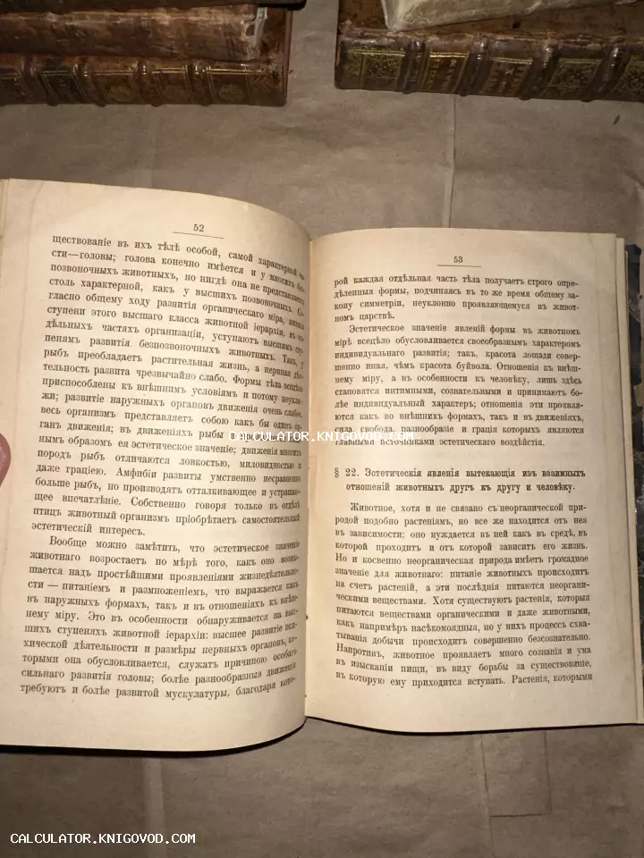 Открытая старинная книга с текстом на дореволюционном русском языке, страницы 52 и 53.