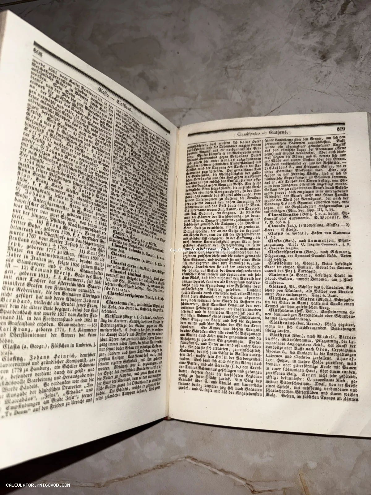 Разворот старинной книги с немецким текстом, напечатанным шрифтом фрактура на пожелтевших страницах.