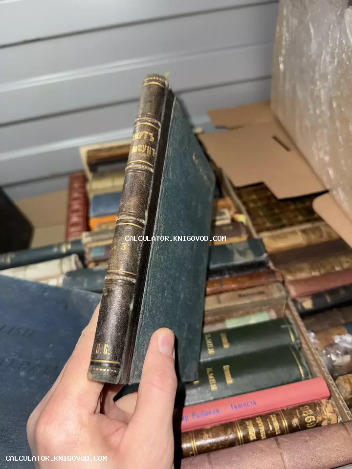 Старинная книга с кожаным корешком и золотым тиснением 'Кнутъ Гамсунъ' в руках коллекционера.