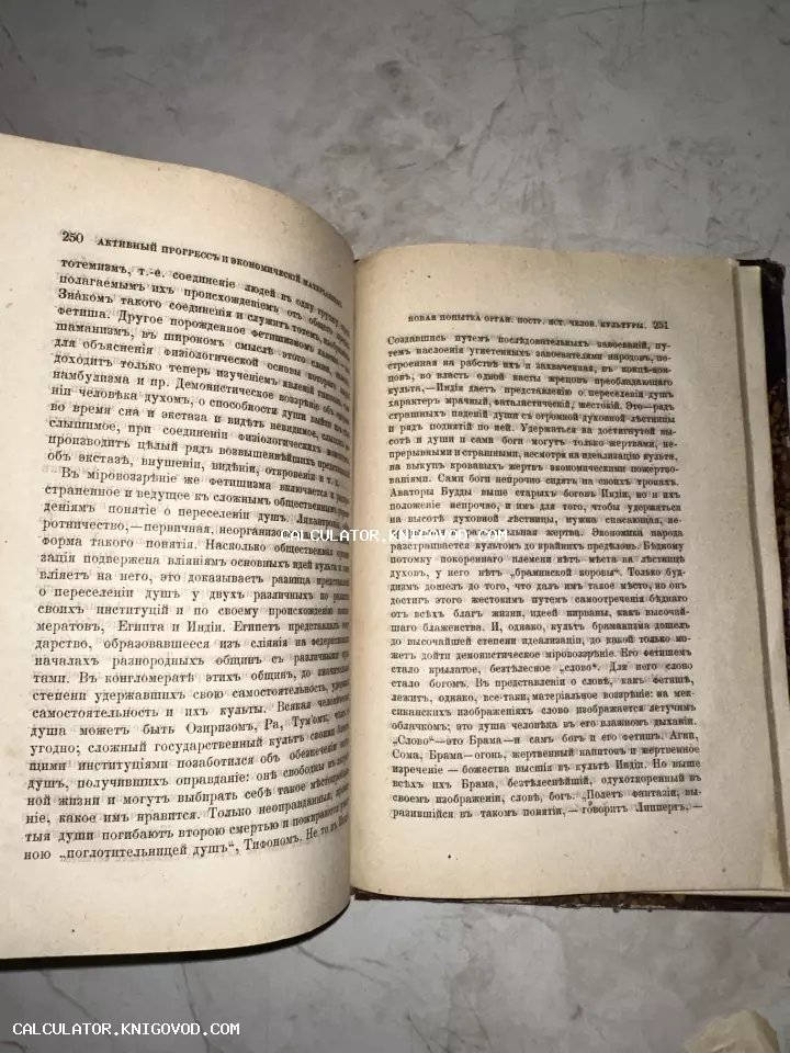 Разворот антикварной книги с текстом на дореволюционном русском языке, напечатанным шрифтом с использованием ятей и ижиц.